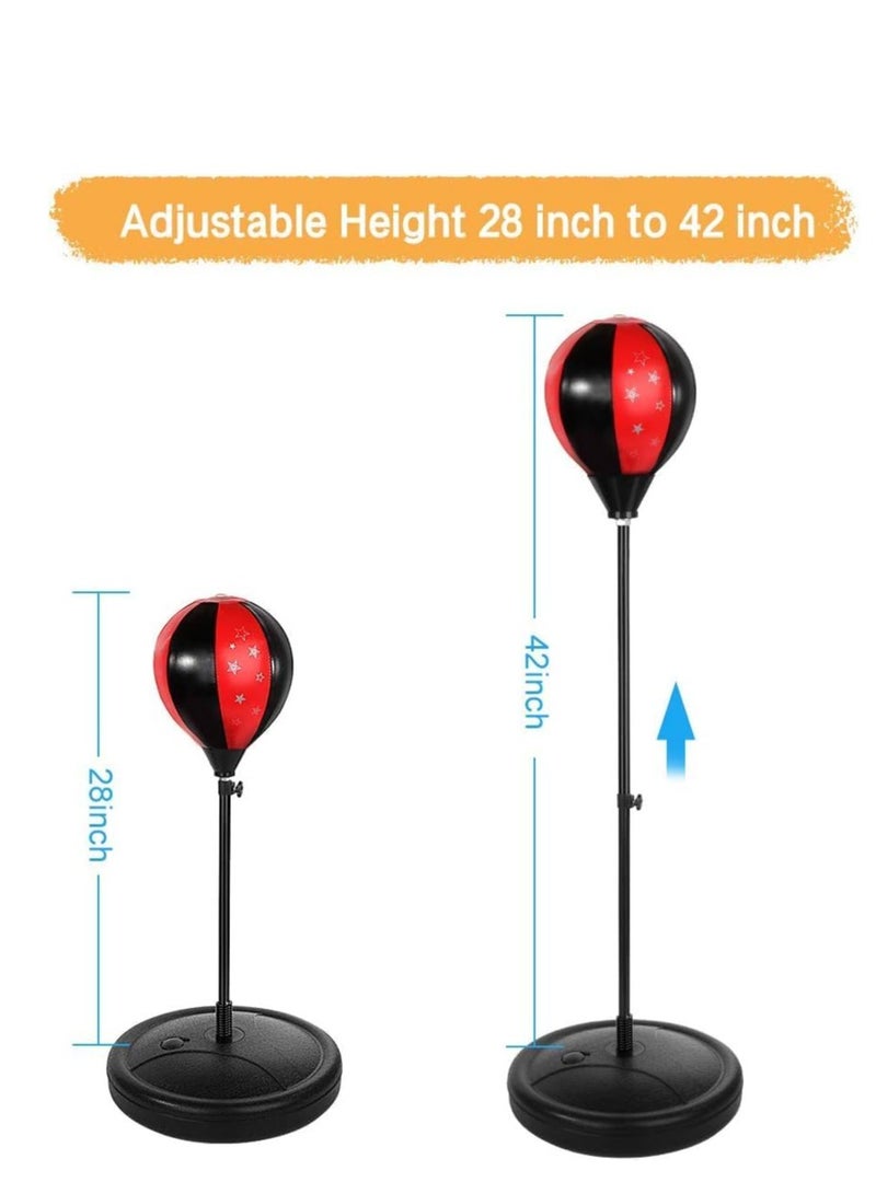 Kids Punching Bag with Stand, 110cm Adjustable Height Training Punching Bag Set, Boxing Toys for Boys and Girls Ages 3-12 - Image 5