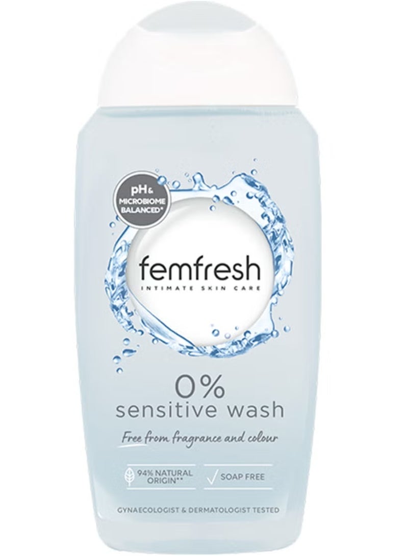0% Sensitive Intimate Wash PH Balanced White