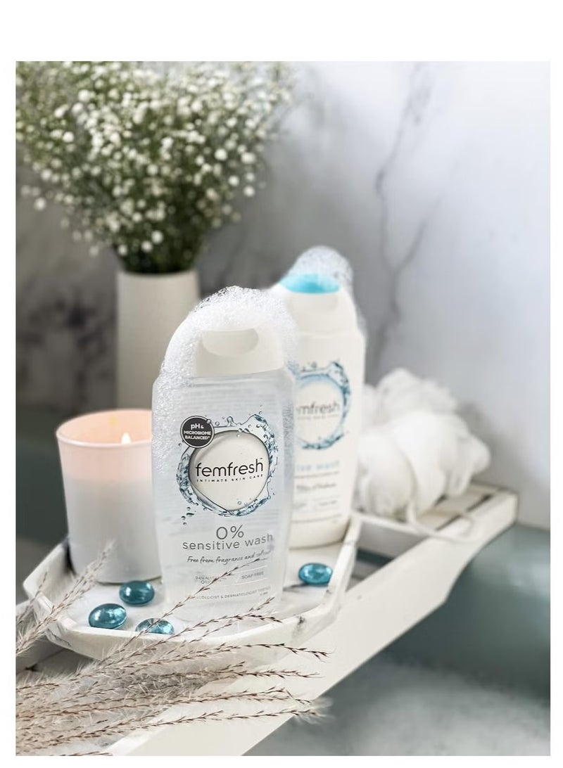 0% Sensitive Intimate Wash PH Balanced White