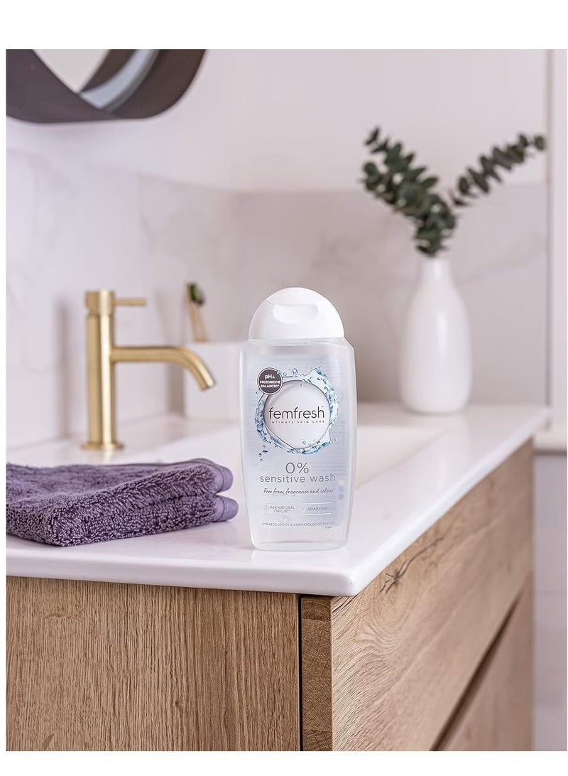 0% Sensitive Intimate Wash PH Balanced White