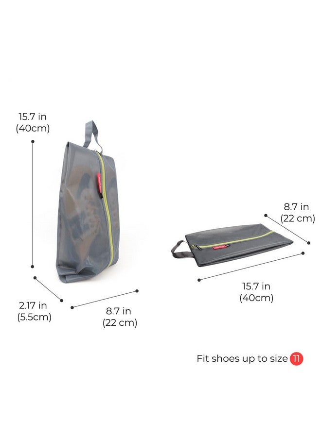 pack all pack all Shoe Bag for Travel, Water-Resistant Shoe Pouch for Gym, Odor-Resistant Soccer Cleats Bag for Sport (Grey, 2-Pack) - Image 2