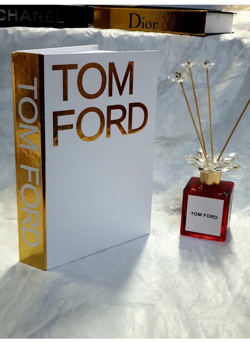 Lovely Book & Book Tomford White&gold Decorative Box  - Image 1