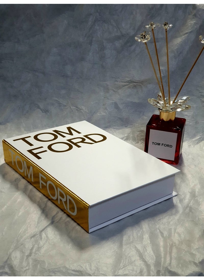 Lovely Book & Book Tomford White&gold Decorative Box  - Image 3