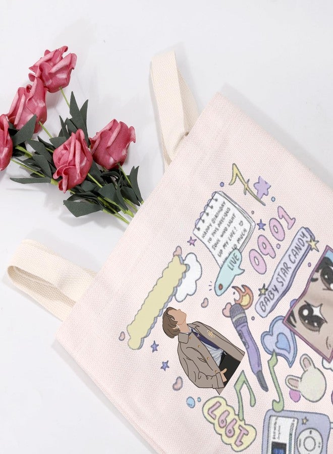 MEIKIUP Korean Boy Band Member Tote Bag Fans Gift Idol Merchandise Music Team Members Shoulder Bag (J TB2) - Image 3
