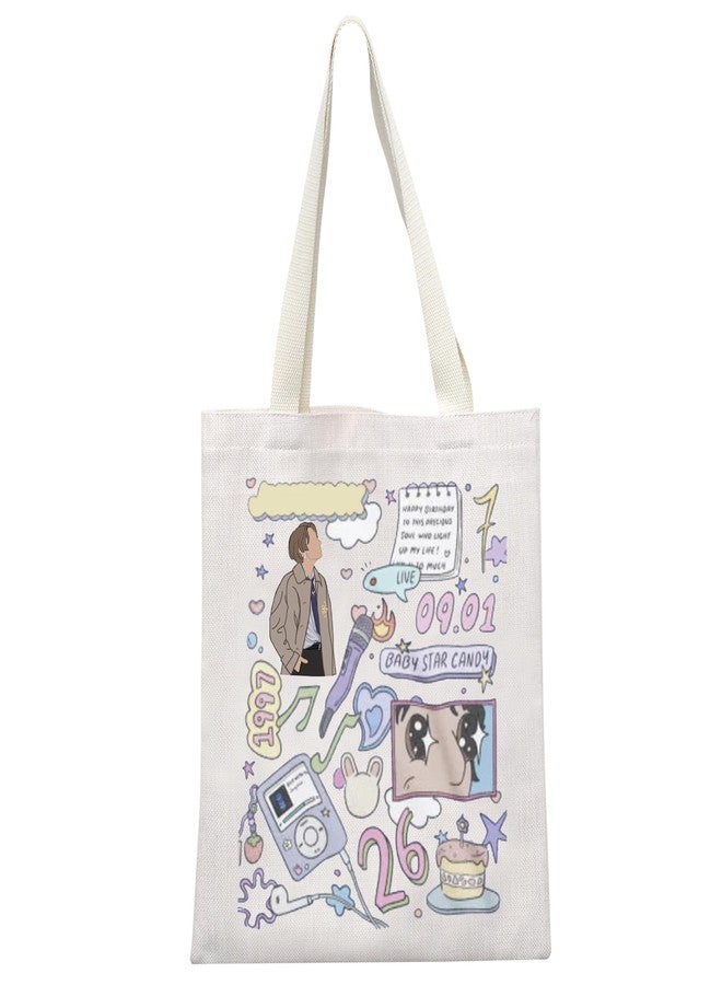 MEIKIUP Korean Boy Band Member Tote Bag Fans Gift Idol Merchandise Music Team Members Shoulder Bag (J TB2) - Image 1