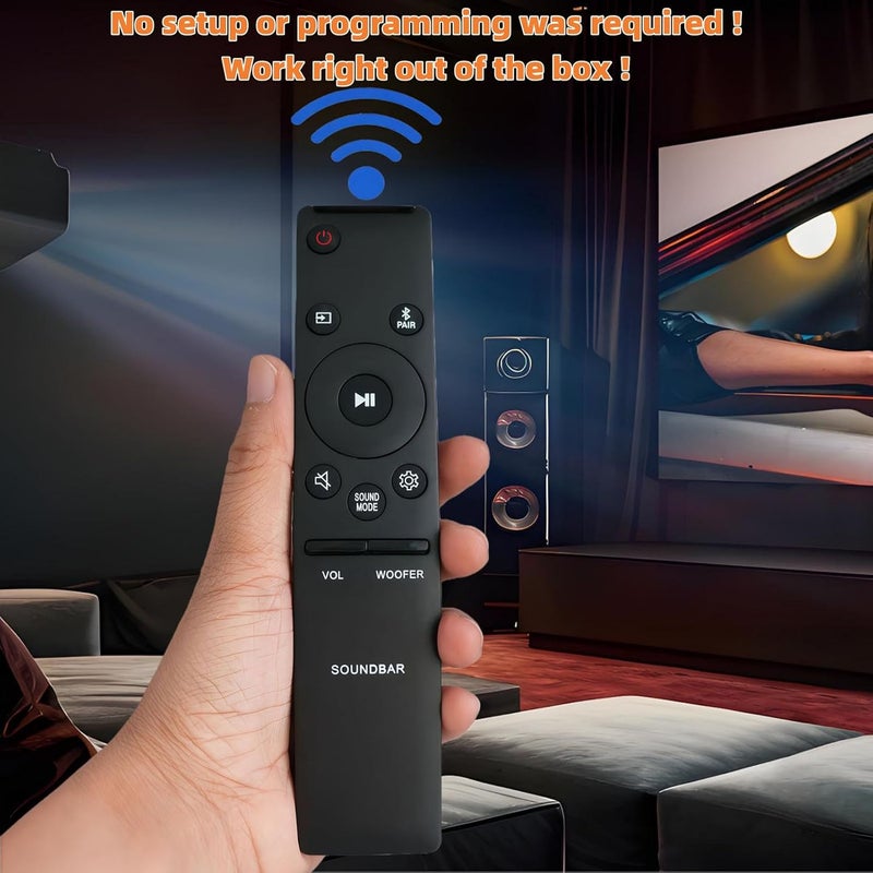 Replacement Remote Control for Samsung Sound bar HW-T450 HW-N450 HW-A450/ZA HW-R450/SW HW-Q70R HW-Q70T HW-Q60T HW-Q60R HW-Q60R/ZA - Image 1