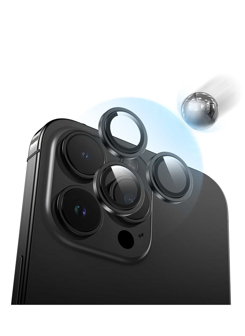 GREEN LION - iPhone 15 Pro/15 Pro Max HD Plus Camera Lens / Anti Fingerprint / Anti Scratch / Anti-Glare Coating / Water Resistant / High Transparency / Full Converge / Maximum Protection - Black - Image 1