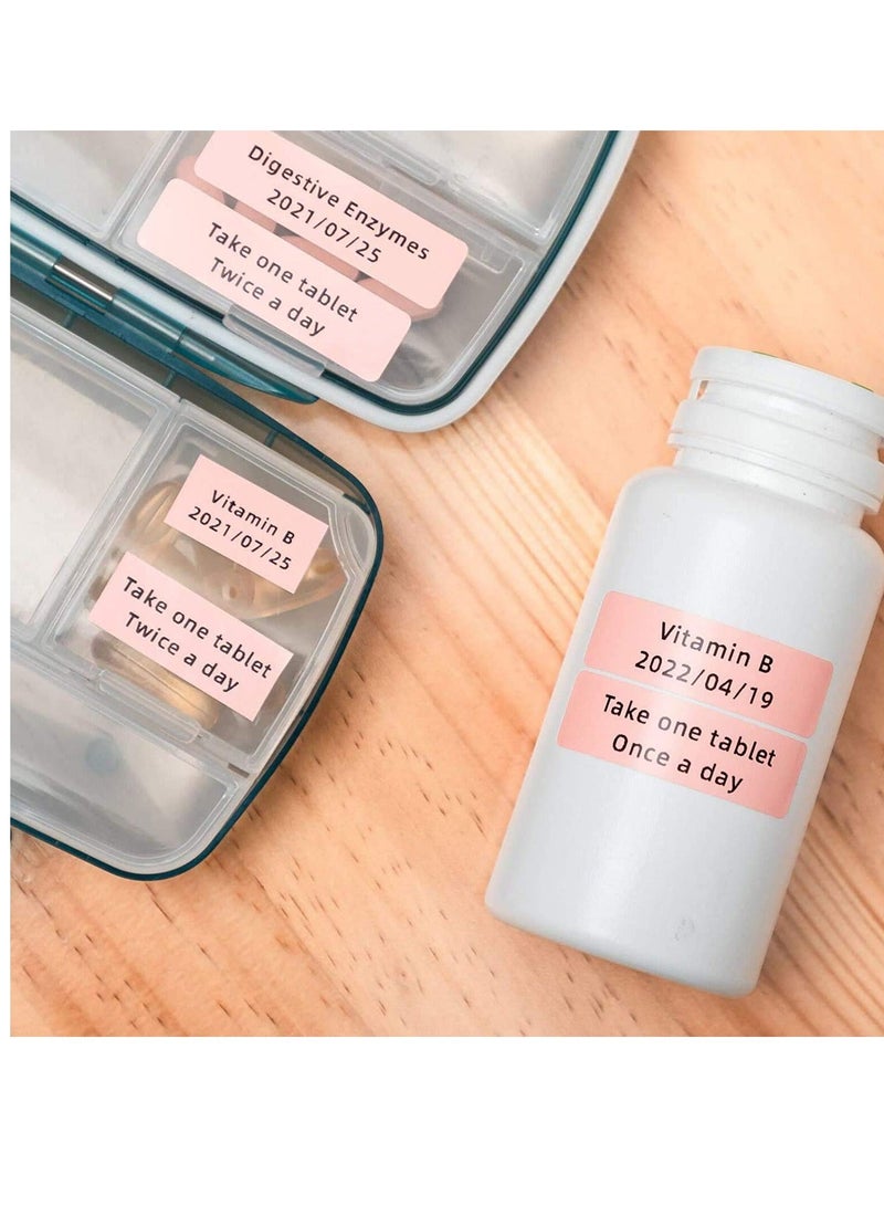 Captaintech Compatible with Phomemo D30 Thermal Label, Self-Adhesive Label,1/2"*1 7/8" (14mm * 50mm), Compatible with PhomemoD30 Label Printer, 130 Labels/roll, 3 Roll， (Blue, Pink, Yellow) - Image 4