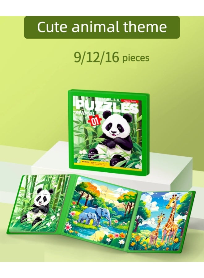 اللغز المغناطيسي للأطفال من عمر 3-6 سنوات المطوية للأطفال لعبة التعليم التعليم التعليم المبكر وأسلوب التنمية المعرفية - Image 2