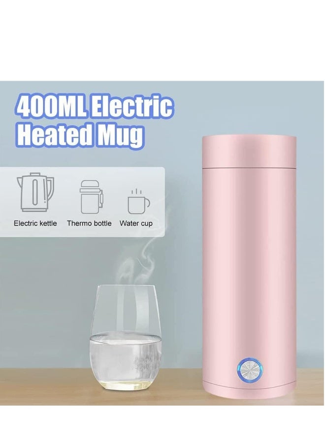 NIBEMINENT Travel Electric Kettle,Small Portable Kettle with Non stick Coating, One Cup Hot Water Maker Travel Kettle,Portable Water Boiler,400 ml pink - Image 2