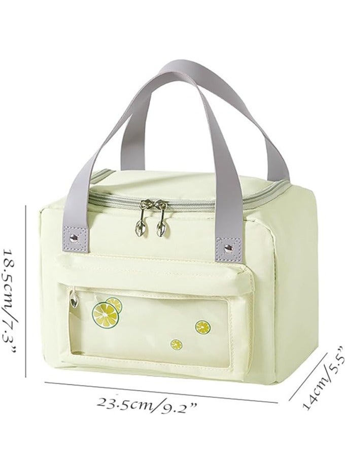 Beauenty Insulated Lunch Bag: Large Capacity Lunch Tote, Reusable Insulated Bag for Work, Office, Picnic, Outdoor Travel Lunch Bag (Beige) - Image 2