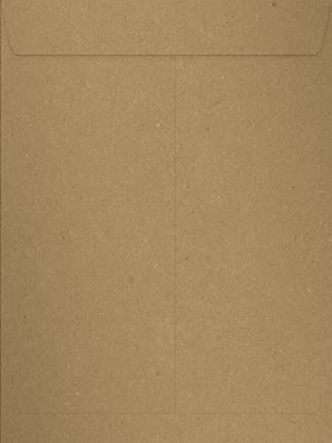 LUXPaper 9 x 12 Open End Envelopes | Peel & Press | Grocery Bag Brown | 70lb. Text | 50 Qty - Image 2