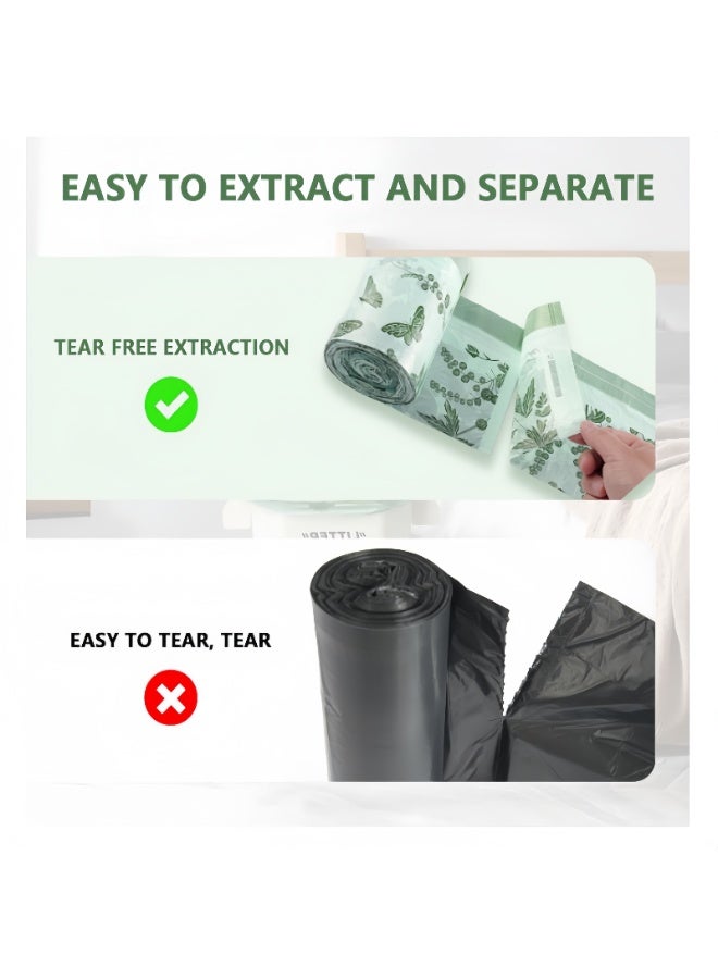 180 Counts Trash Bags（8 Gallon） with Butterfly Printed & Sweet Wormwood Scent, Drawstring Medium Garbage Bags, Leak-Proof, Tear-Resistant & Fragrant Trash Can Liners, Extra Thick Trash Bags for Home/Office, Wide Handles for Easy Carry - Image 3