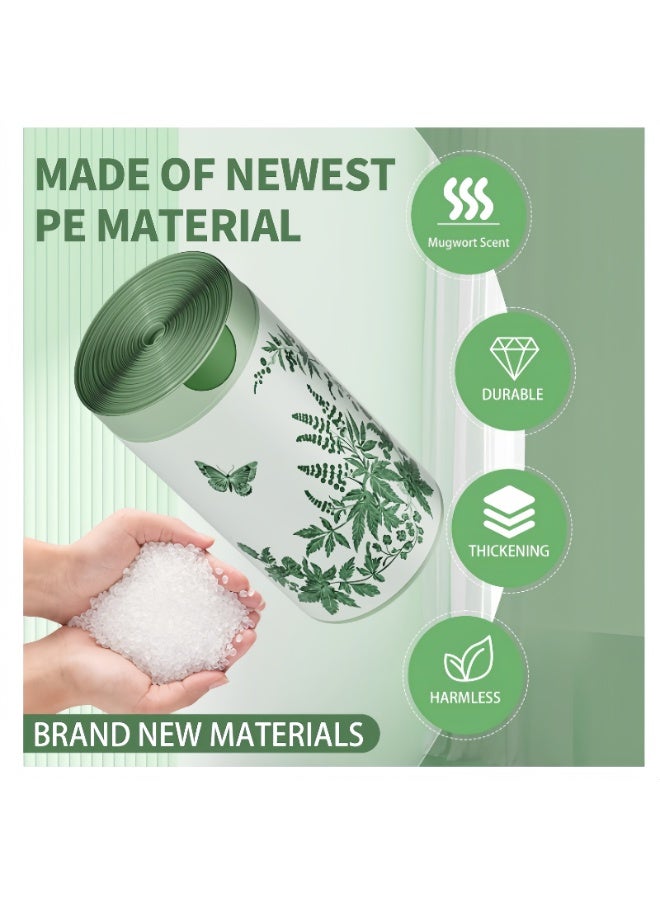 180 Counts Trash Bags（8 Gallon） with Butterfly Printed & Sweet Wormwood Scent, Drawstring Medium Garbage Bags, Leak-Proof, Tear-Resistant & Fragrant Trash Can Liners, Extra Thick Trash Bags for Home/Office, Wide Handles for Easy Carry - Image 4