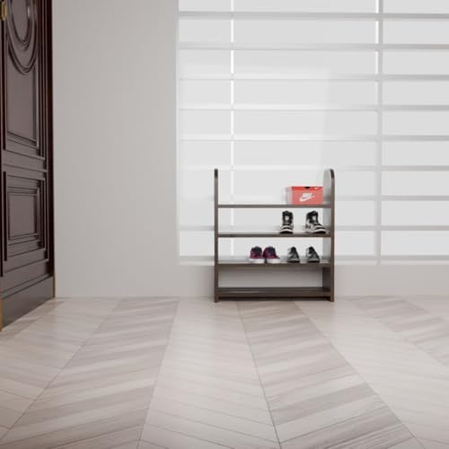 flux 4-Tier Wooden Shoe Rack, Medium Size, Particleboard with Laminate Finish, Freestanding Storage Shelf for Home, Living Room, Kitchen, or Office, 50x20x60 cm, Brown - Image 5