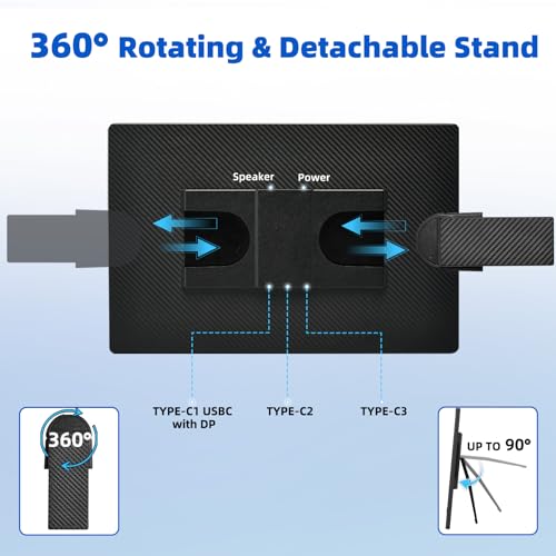 BOSII Portable Monitor for Laptops - Dual 16" IPS FHD 1200P Extended Dual Monitor for Laptop Compatible with Windows Mac Travel Work - Image 4