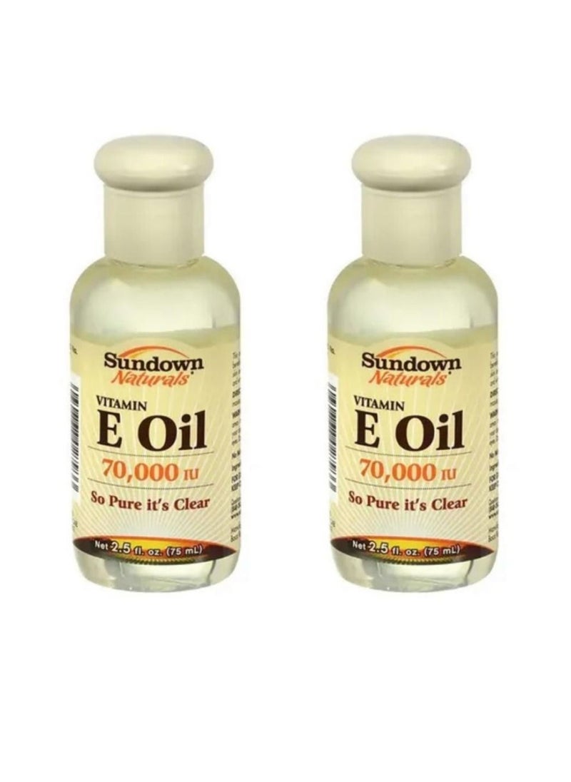 Sundown Pack Of 2 Pieces Vitamin E Oil 2x75ml  - Image 1