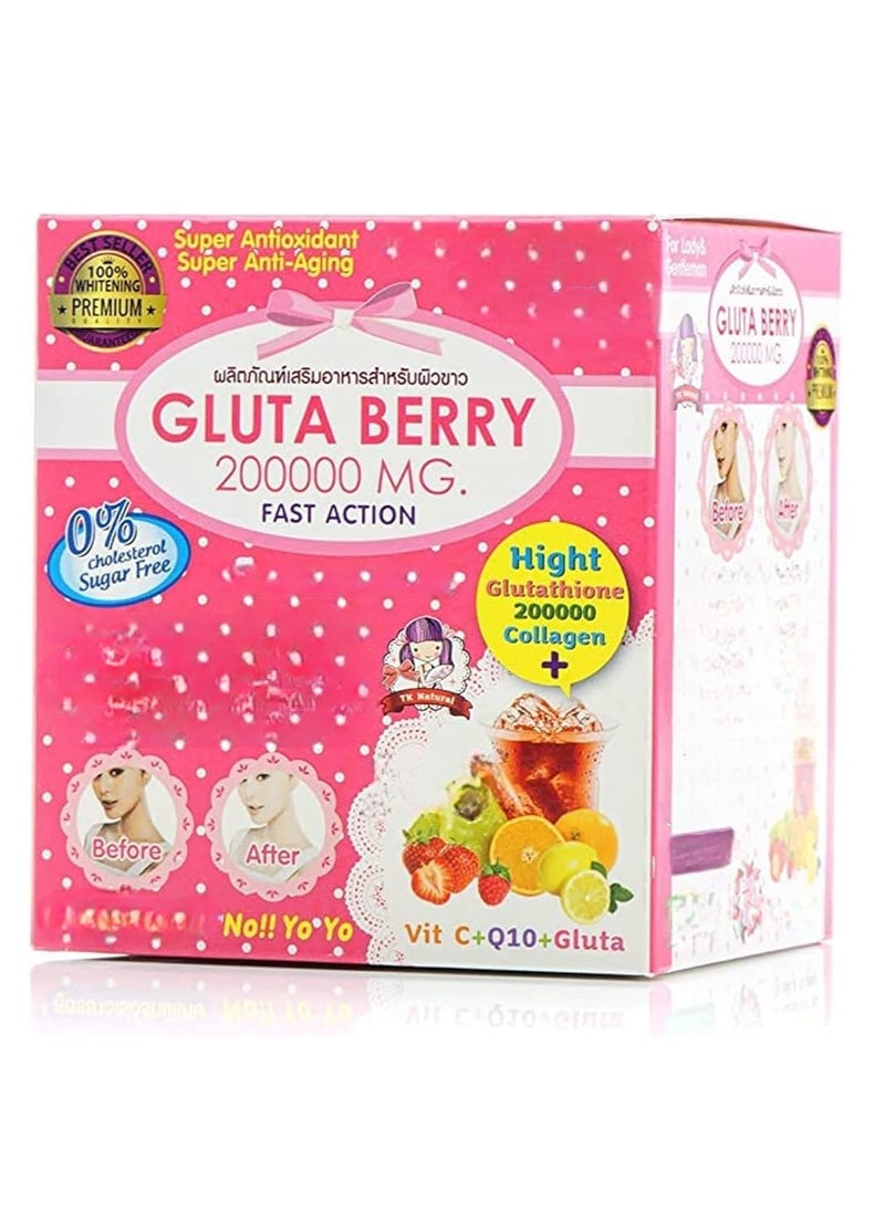 Gluta Gluta Berry Glutathione and Collagen 200,000mg Nourishment Marine Collagen Rich in Minerals and Vitamins 