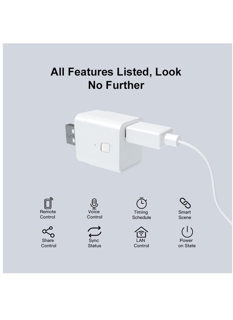 Generic - Tuya Micro DC 5V USB Smart WiFi Adaptor For USB Devices, DIY Smart Home Wireless USB Adaptor, APP Remote Control, Compatible With Alexa and Google Home For Voice Control, White - Image 1