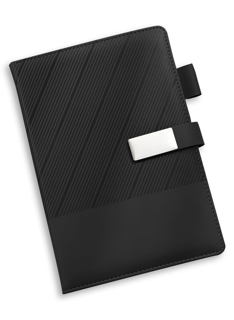 EYSOO A5 Lined Journal Notebook 240 Pages 80 GSM Hardcover Journal Ruled Notebook for Office Home Business School Writing Note Taking (Black) - Image 1