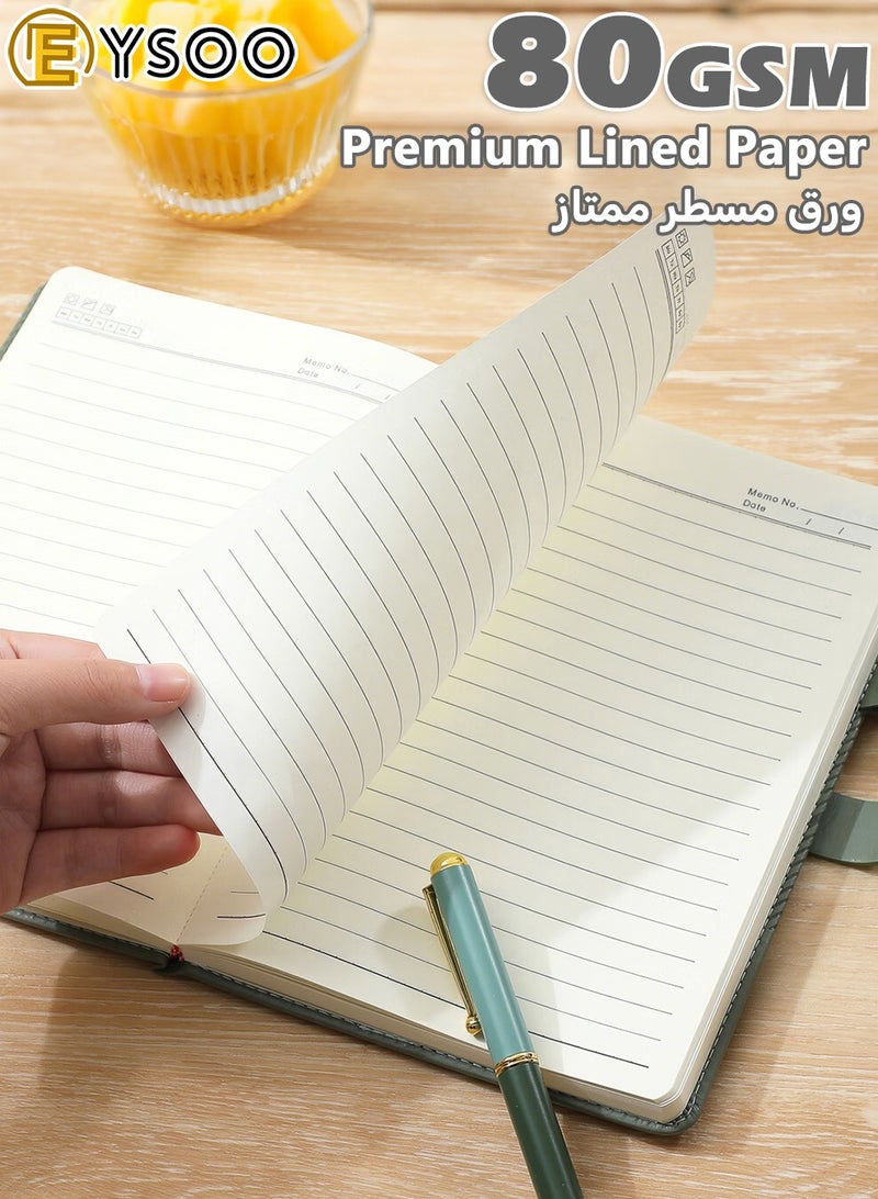 EYSOO A5 Lined Journal Notebook 240 Pages 80 GSM Hardcover Journal Ruled Notebook for Office Home Business School Writing Note Taking (Black) - Image 4