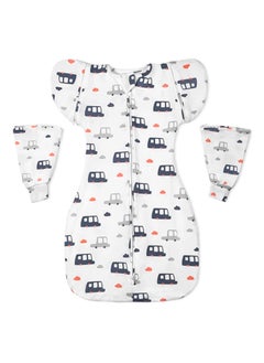 Babycare Babycare - Swaddle Sack With Arms Up - Blue - Small, Swaddle sack, Baby swaddle, Arms up swaddle, Small swaddle blanket, Blue baby swaddle, Infant swaddle sack, Soft swaddle, Baby sleeping sack, Cozy baby swaddle, Arms free swaddle, Breathable baby swaddle, Adjustable swaddle sack, Secure baby swaddle, Comfortable baby sleep sack  - Image 1