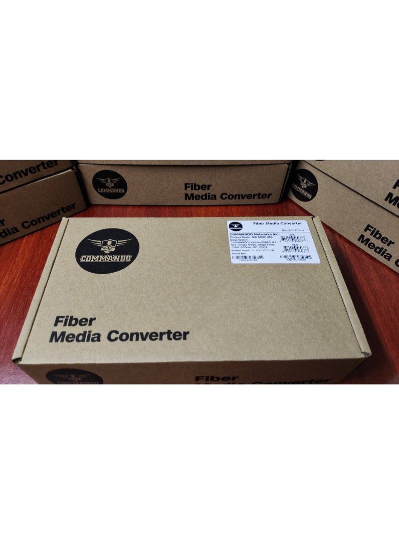 COMMANDO 1FE, NCF, Single Mode, Single Fiber, 1310/1550nm, 25KM, Media Converter (Order in pairs only - 2/4/6...) - MC-SMSF-25K - Image 4