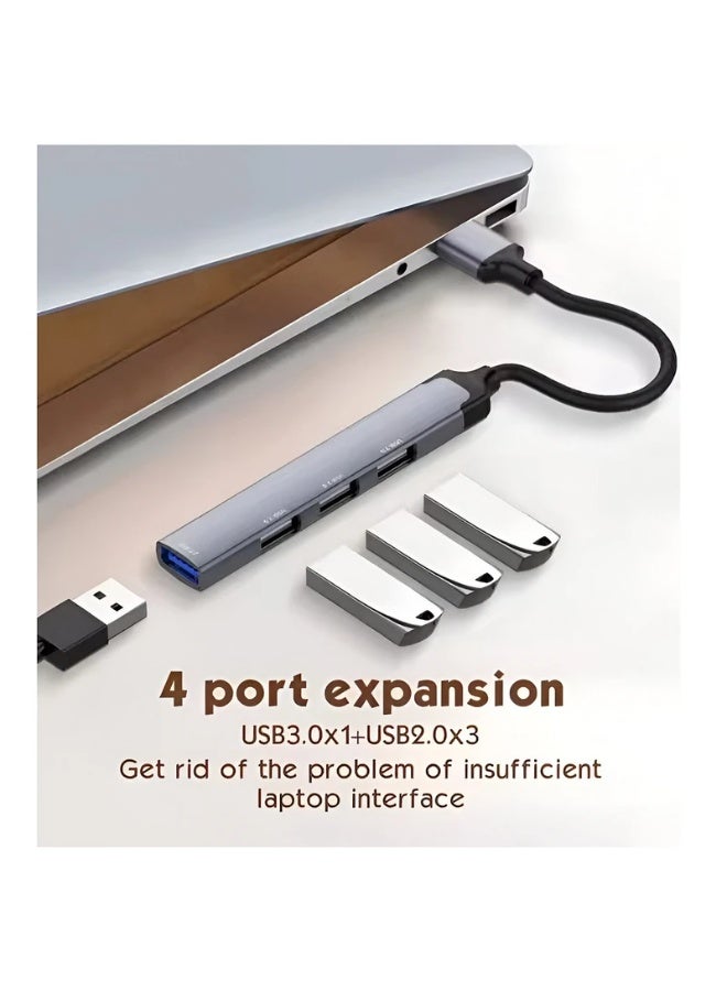 START 4 in 1 USB Hub Adapter, 5Gbps USB 3.0 + 3 USB 2.0 Ports, Compatible with Windows, Mac & Android - Image 2