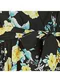 ميلا لندن Floral Print Dipped Hem Midi Wrap Dress