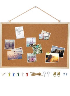 DPTER 30*40cm Cork Board Bulletin Board, Wall-Mounted Presentation, Message Notice Pin Board, Perfect for Office & Home Decor, School, Cubicle  - Image 1