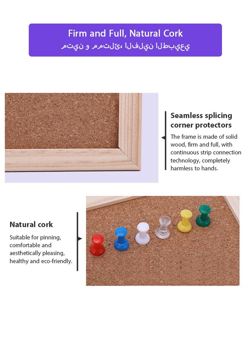 DPTER 30*40cm Cork Board Bulletin Board, Wall-Mounted Presentation, Message Notice Pin Board, Perfect for Office & Home Decor, School, Cubicle  - Image 3