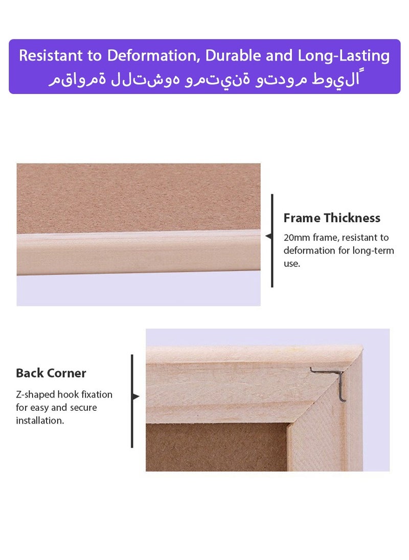 DPTER 30*40cm Cork Board Bulletin Board, Wall-Mounted Presentation, Message Notice Pin Board, Perfect for Office & Home Decor, School, Cubicle  - Image 4