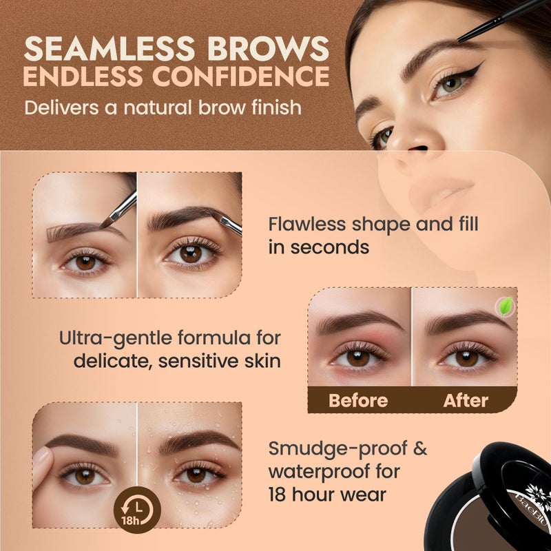 BaeBlu Organic Tinted Eyebrow Pomade, Medium - Water & Smudge-Proof Sculpting Eyebrow Wax for Shaping, Defining & Filling - Long-Lasting 18-Hour Hold - Easy-to-Apply, Vegan & Cruelty-Free - Made in USA - Image 4