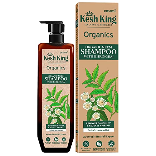 KESH KING Organic Neem Shampoo | Ayurvedic Hair Cleanser with Bhringraj | Refreshes Scalp | Reduce Dandruff & Hairfall | Provides Soft, Lustrous Hair | 10.14 Fl Oz/300ml - Image 1