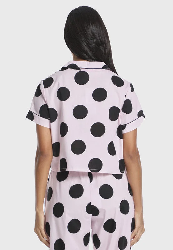 Isla & Evie Sleep Cropped Shirtcropped Shirt Polka Dot
