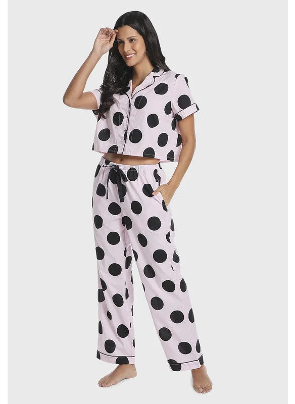 ايسلا اند ايفي Sleep Cropped Shirtcropped Shirt Polka Dot