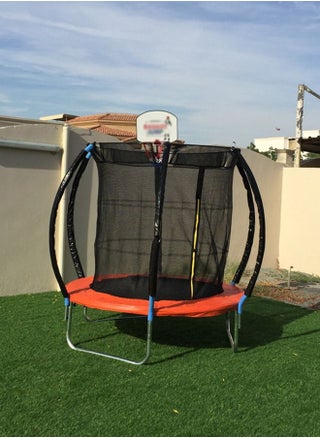 6ft Toddler Bungee Jump Trampoline With Enclosure Net Basketball Hoop - pzsku/Z7A5063927D5B313268E2Z/45/_/1682652584/a650374a-cb75-45cf-8aa9-2e8d5249574f