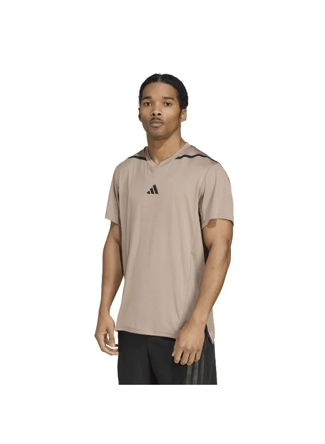 adidas Adidas D4T Ps Tee Brown T-Shirt (Short Sleeve) T-Shirts For Men