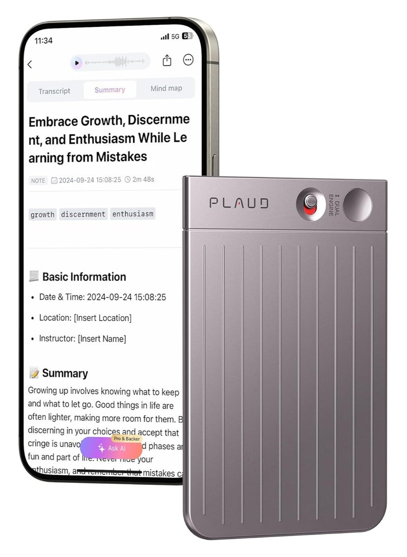 PLAUD - Note AI Voice Record (SPLAUD Starlight) - Image 1