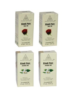 Khadi Pure Jasmine & Rose Essential Oil 15 Ml (Pack Of 4)  - Image 2