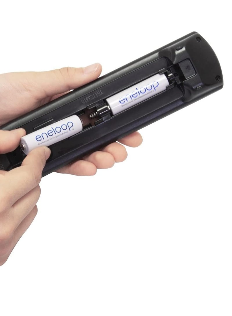 باناسونيك شاحن Eneloop مع بطاريتين AA مشحونتين مسبقًا بسعة 2000 مللي أمبير في الساعة K-KJ51MCC20S  - Image 4