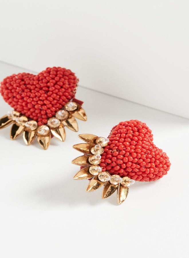 Deepa Gurnani Women's Deepa by Deepa Gurnani Danika Earrings, Red, One Size - Image 4