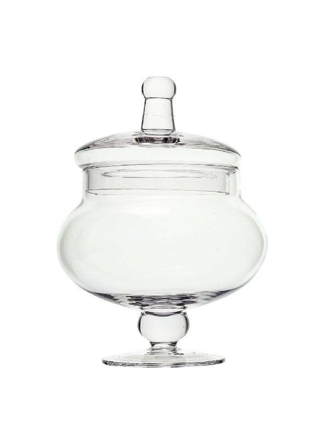 PARFAIT - Pear Shaped Curved Glass Candy Jar with Lid Clear 21.5 x 18 cm Y119-GR061 - Image 1