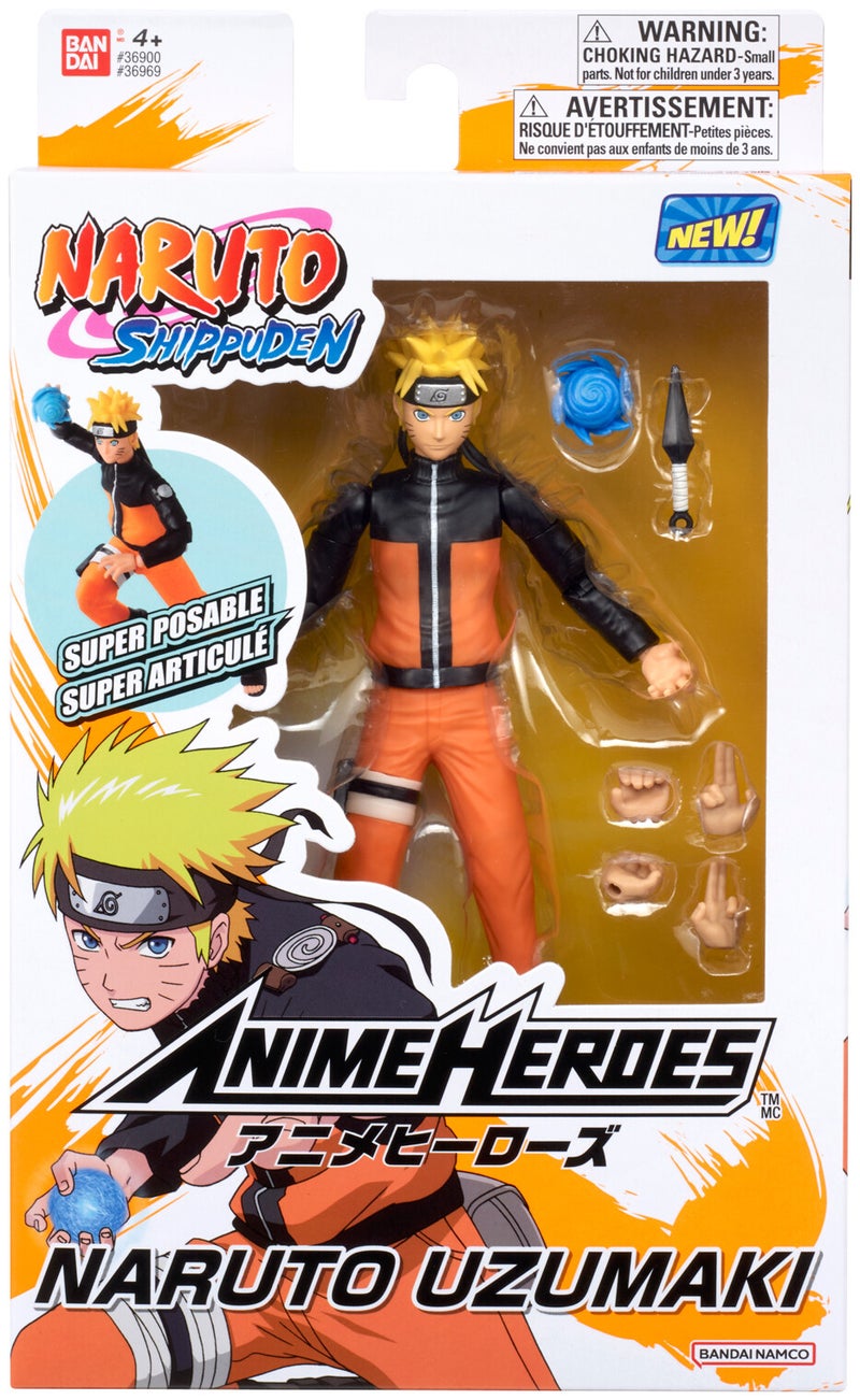 Bandai Anime Heroes Naruto Uzumaki Renewal Collectible Figure 6.5-Inches | Naruto Shippuden | Collectible Action Figure | Interchangeable Hands | Display Figure | Character Figure | Perfect Gift for Collectors, Manga & Anime Lovers! - Image 1