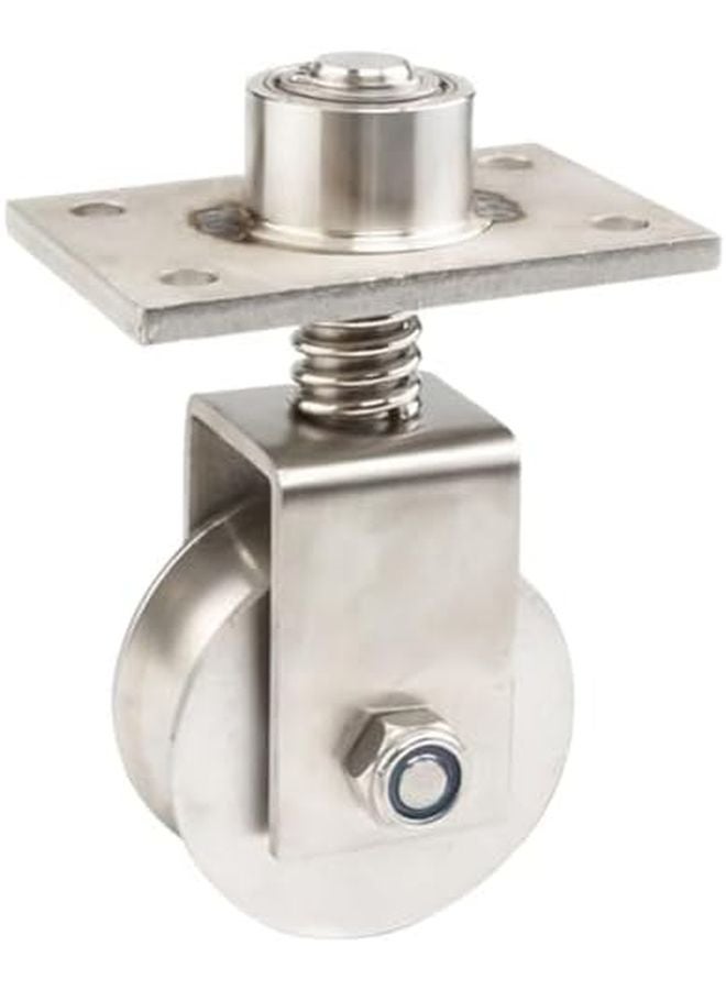 Heavy Duty 68mm V Shaped Sliding Gate Wheels Spring Loaded Caster 550 Lbs Capacity - Image 2