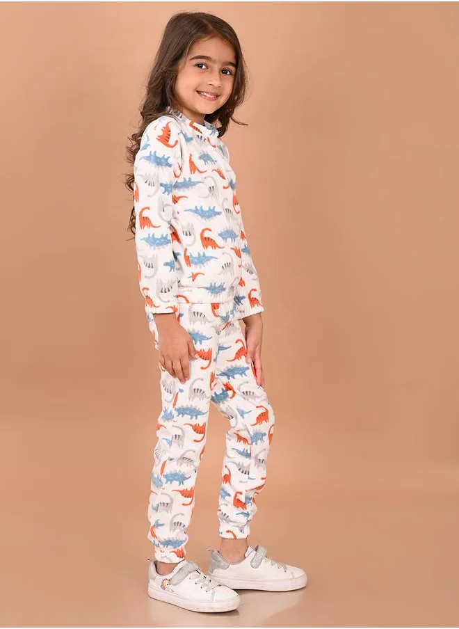 LILPICKS Dinosaur Print Sweatshirt & Joggers Set by Styli