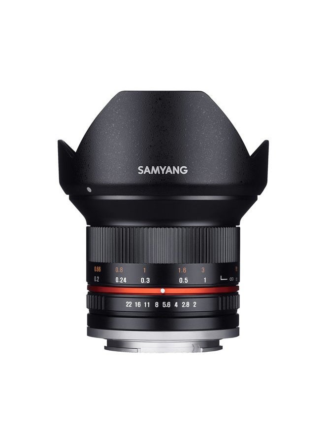 Samyang Sy12M-Fx-Bk 12mm F2.0 Ultra Wide Angle Lens For Fujifilm X-Mount Cameras, Black - Image 2