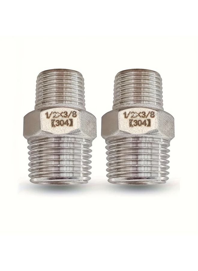 1 Pcs 1 2 To 1 4 Inch 304 Stainless Steel Hex Nipple Reducer Adapter Threaded Fitting - Image 5