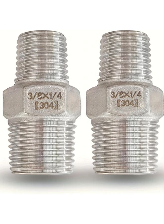 1 Pcs 1 2 To 1 4 Inch 304 Stainless Steel Hex Nipple Reducer Adapter Threaded Fitting - Image 3
