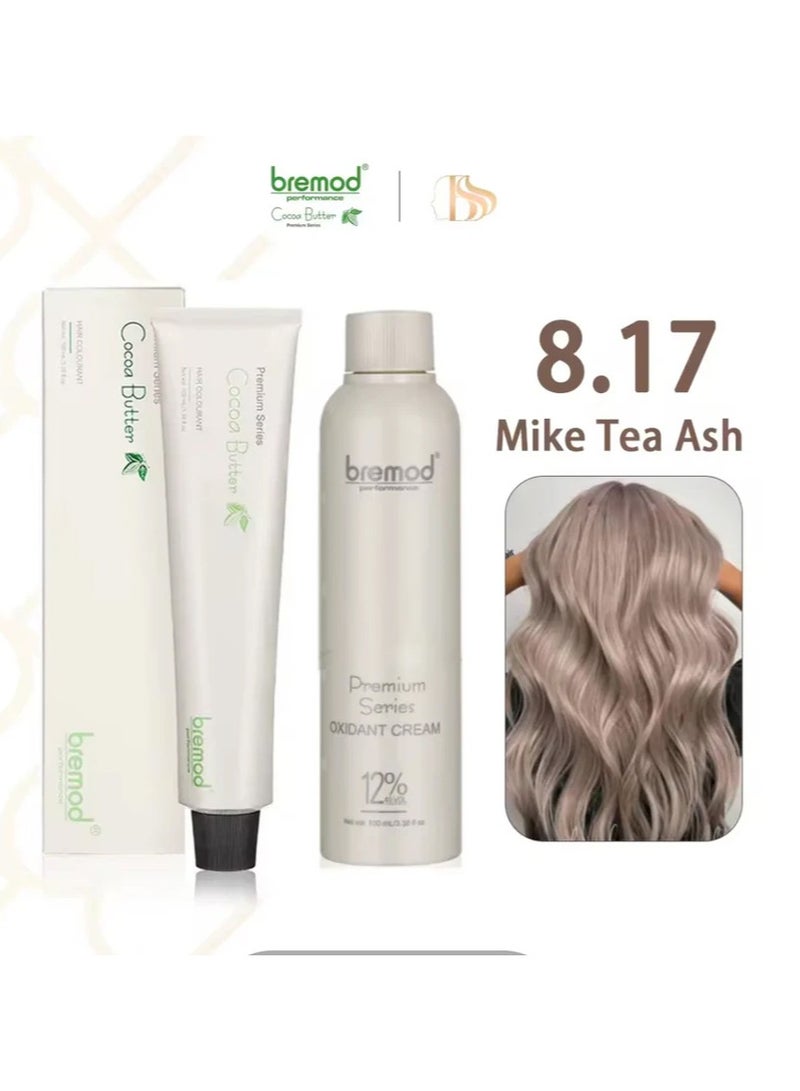 BREMOD Bremond Premium Series Hair Color Milk Tea Ash 8.17 - Image 2